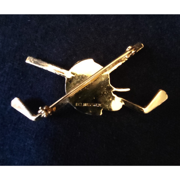 VTG Bob Hope Desert Classic Gold Vermeil Sterling Silver Golf Pin Palm Springs - Picture 4 of 5